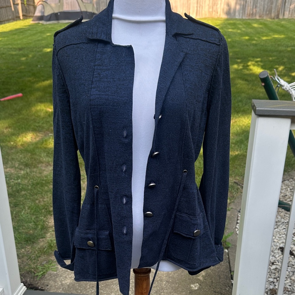 NIC+ZOE Dark Blue Utility Jacket